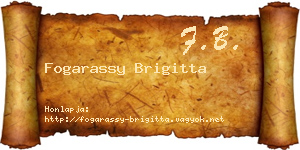 Fogarassy Brigitta névjegykártya